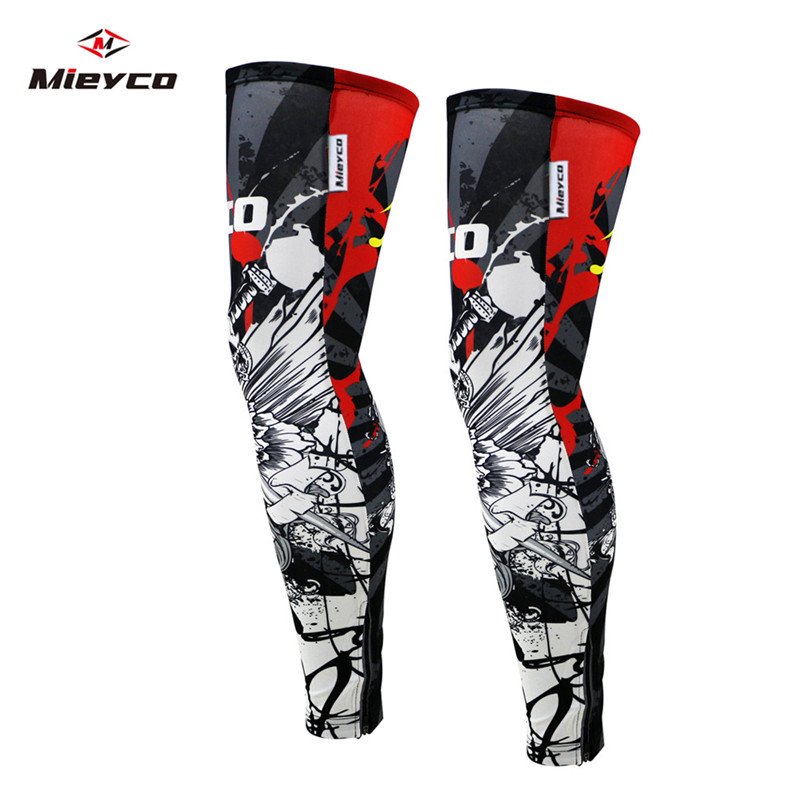 Knee Sleeve Pair - 反射材付きサイクリングレッグウォーマー 男女兼用 UVカット MTBバイク用レッグスリーブ 通気性 アウトドアライディング自転車アクセサリー