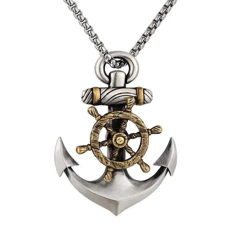 ヴィンテージ北欧海軍船舵アンカーペンダントネックレスメンズロ - Battle Rope Anchor のレビューと価格